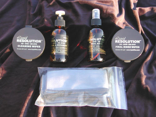 Liquid Resolution� CD � DVD � HD-DVD Cleaner & Enhancer System