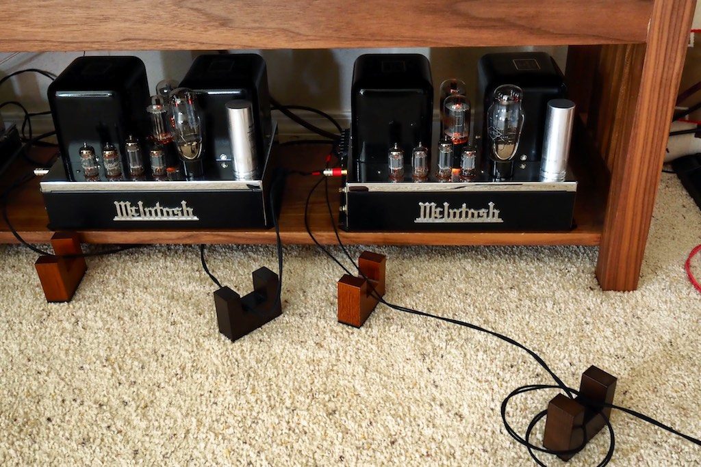 Vintage McIntosh MC30 monaural amplifiers.
